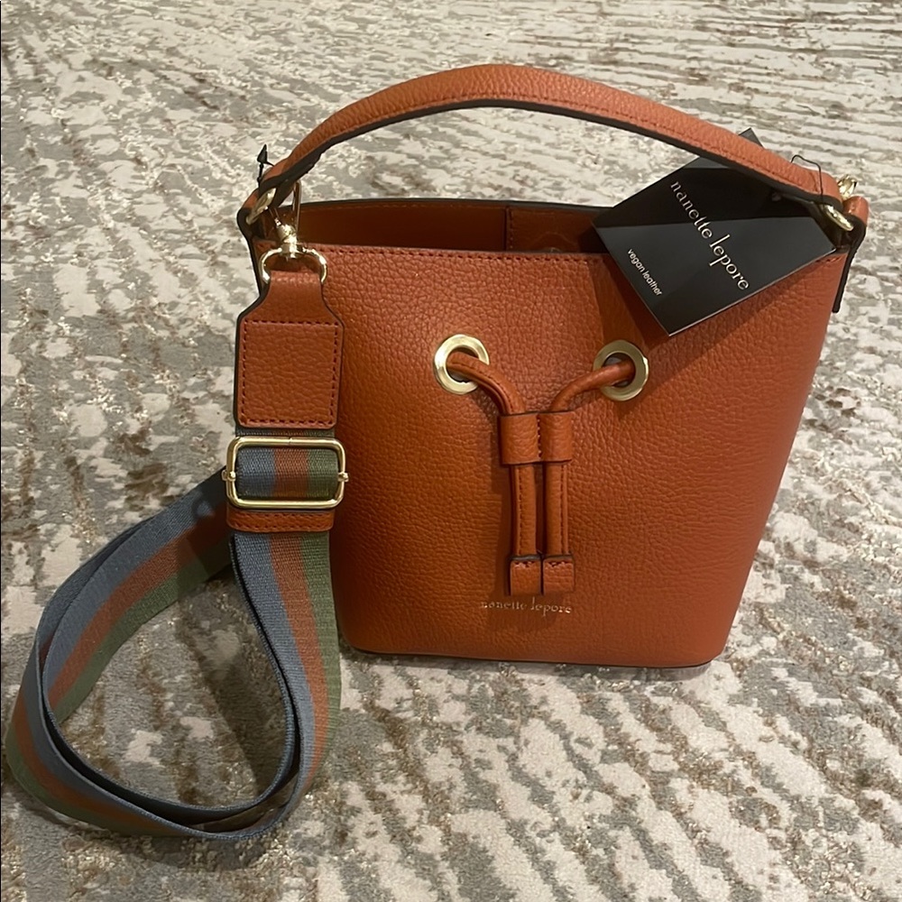 Mansur Gavriel Brown Bucket Bag with Strap